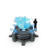 Cosmic Astronaut Control Desk PNG & PSD Images