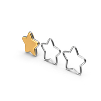 Three Star 1 Star Metal PNG & PSD Images