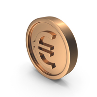 Bronze Euro Coin PNG & PSD Images