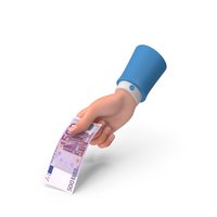 Money Right Hand Giving Euro 500 Note PNG & PSD Images