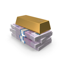 Money Gold Four Biscuits Euro 500 Money Lot PNG & PSD Images
