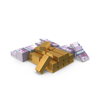 Money Gold Money Euro 500 Lots PNG & PSD Images
