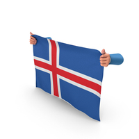 Iceland Hand Holding Flag PNG & PSD Images