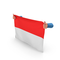 Indonesia Hand Holding Flag PNG & PSD Images