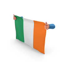 Ireland Hand Holding Flag PNG & PSD Images