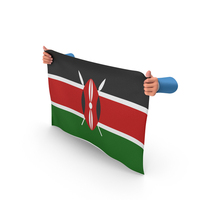 Kenya Hand Holding Flag PNG & PSD Images