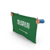 Saudi Arabia Hand Holding Flag PNG & PSD Images