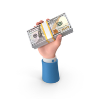 Raising Hand Money Win 100 Dollar PNG & PSD Images