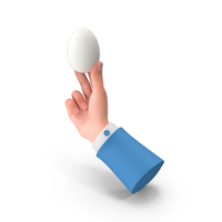 Single White Egg Holding Hand Up PNG & PSD Images