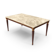 French Louis XVI Dining Table Rectangular PNG & PSD Images