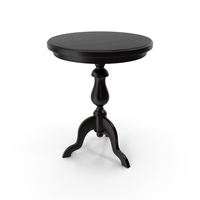 Promenade Round End Table Black PNG & PSD Images