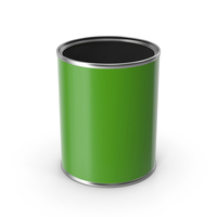 Tin Can Long No Cap Green Color PNG & PSD Images