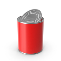 Tin Can Open Red Colour PNG & PSD Images