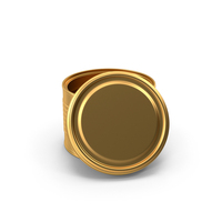 Short Tin Can Open Gold PNG & PSD Images