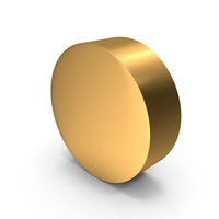 Geometric Shape Circle Cylinder Thick Gold PNG & PSD Images