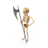 Skeleton Holding Weapon PNG & PSD Images