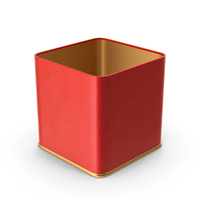 Tin Box Short No Cap Red Paint PNG & PSD Images