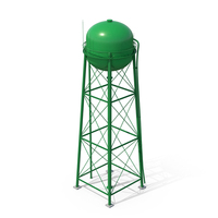 Green Water Tower PNG & PSD Images