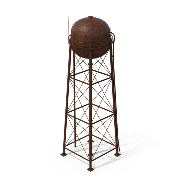 Rusty Water Tower PNG & PSD Images