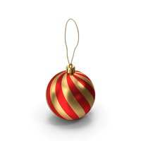 Red Gold Christmas Ball PNG & PSD Images