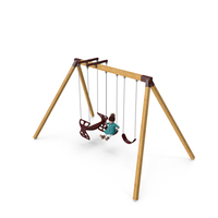 Toddler Girl On Park Swing PNG & PSD Images