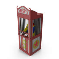 Circus Ticket Booth With Clown PNG & PSD Images