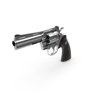 Revolver Medium Silver PNG & PSD Images
