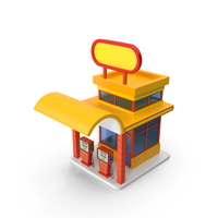 Cartoon Gas Station PNG & PSD Images