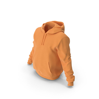 Men Orange Hoodie PNG & PSD Images