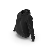 Women Black Hoodie PNG & PSD Images