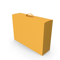Yellow Product Box With Handle PNG & PSD Images