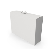 White Product Box With Handle PNG & PSD Images