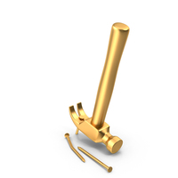 Hammer Half Pull 3 Nails Metal PNG & PSD Images