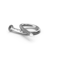 Nail Large Bent Circle Chrome PNG & PSD Images