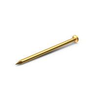 Nail Large Side Gold PNG & PSD Images