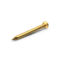 Nail Medium Side Gold PNG & PSD Images