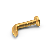 Nail Small Bent Side Gold PNG & PSD Images