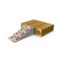 Money Gold With England 50 Pound Lot Money Steps PNG & PSD Images