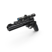 Revolver Black With Scope PNG & PSD Images