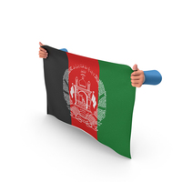 Afghanistan Hand Holding Flag PNG & PSD Images