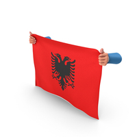 Albania Hand Holding Flag PNG & PSD Images