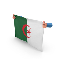 Algeria Hand Holding Flag PNG & PSD Images