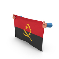 Angola Hand Holding Flag PNG & PSD Images