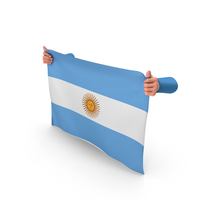 Argentina Hand Holding Flag PNG & PSD Images