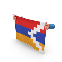 Artsakh Hand Holding Flag PNG & PSD Images