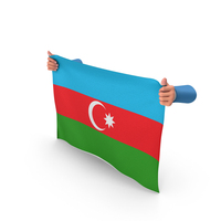 Azerbaijan Hand Holding Flag PNG & PSD Images