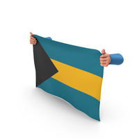 Bahamas Hand Holding Flag PNG & PSD Images
