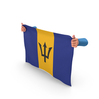 Barbados Hand Holding Flag PNG & PSD Images