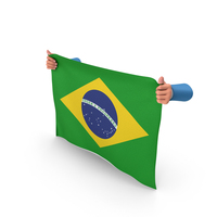 Brazil Hand Holding Flag PNG & PSD Images