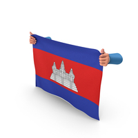 Cambodia Hand Holding Flag PNG & PSD Images